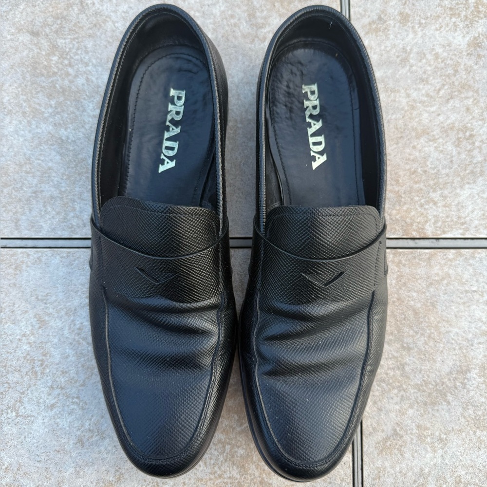 Prada Saffiano leather penny loafers - Picture 4 of 14